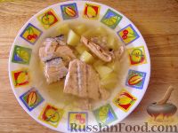 Фото приготовления рецепта: Рыбный суп из обрези семги (рецепт поморской трапезы) - шаг №6