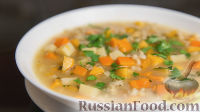 Фото к рецепту: Овощной суп с перловкой и репой