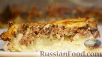 Фото к рецепту: Рисовая запеканка с фаршем и грибами, под сырной корочкой
