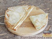 Фото приготовления рецепта: Фаршированные блины, запеченные с сыром и ветчиной - шаг №8