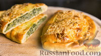 Фото к рецепту: Пироги со шпинатом и творожным сыром