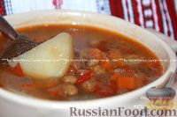 Фото к рецепту: Алжирский суп из зеленой чечевицы