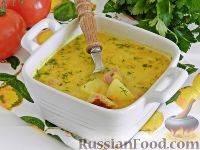 Фото приготовления рецепта: Сырный суп с копченой курицей - шаг №12