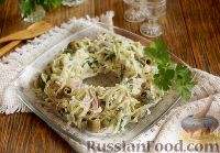 Фото к рецепту: Салат из капусты с копченым мясом