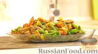 Фото к рецепту: Куриное филе с овощами и грибами