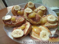 Фото к рецепту: Оладьи с бананами