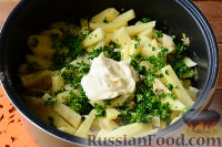 Фото приготовления рецепта: Жаркое из картофеля, с грибами и фаршем - шаг №7