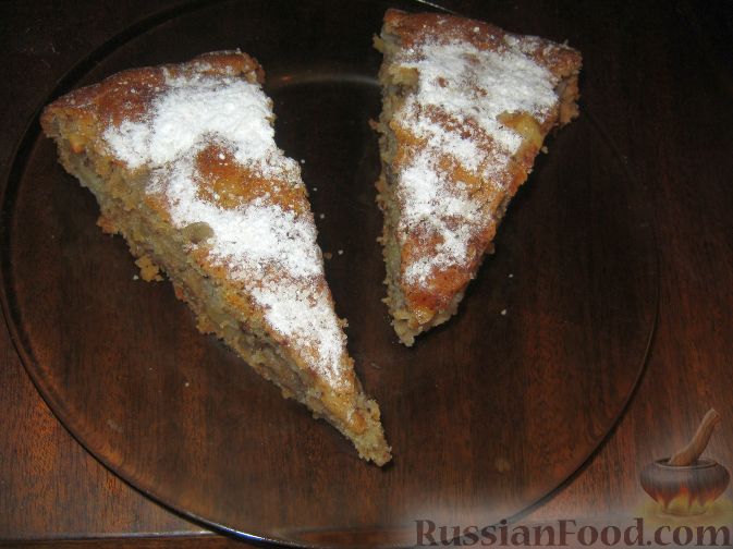 Рецепт Постный пирог с яблоками и джемом