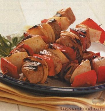 Рецепт Шашлык из свинины, болгарского перца и лука