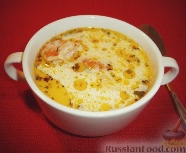 Суп с креветками рецепт и плавленным сыром рецепт с фото