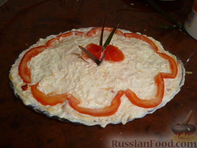 Салат «Русская красавица» — пошаговый рецепт с фото от Ольги Матвей