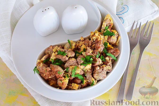 Куриная Печень С Яйцом Фото Рецепты