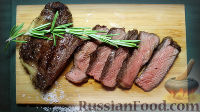 Фото к рецепту: Стейк стриплойн обратной обжарки (revers sear steak)