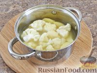 Фото приготовления рецепта: Суп-пюре из цветной капусты с шампиньонами - шаг №8