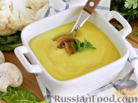 Фото приготовления рецепта: Суп-пюре из цветной капусты с шампиньонами - шаг №14