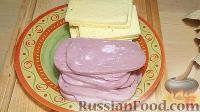 Фото приготовления рецепта: Бутерброды с ветчиной и сыром, на сковороде - шаг №2