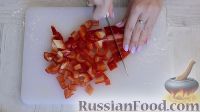 Фото приготовления рецепта: Омлет в духовке, с овощами, сыром и ветчиной - шаг №3