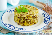 Фото к рецепту: Маджадра (постный плов из чечевицы, риса и жареного лука)