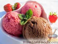 Фото к рецепту: Фруктовое мороженое (клубничное и бананово-шоколадное)