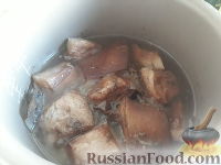 Фото приготовления рецепта: "Копченое" сало в мультиварке (с чаем) - шаг №5