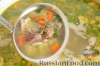 Фото приготовления рецепта: Суп с куриными сердечками - шаг №8