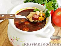 Фото к рецепту: Чешский фасолевый суп
