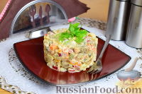Фото к рецепту: Салат с говяжьей печенью и морковью