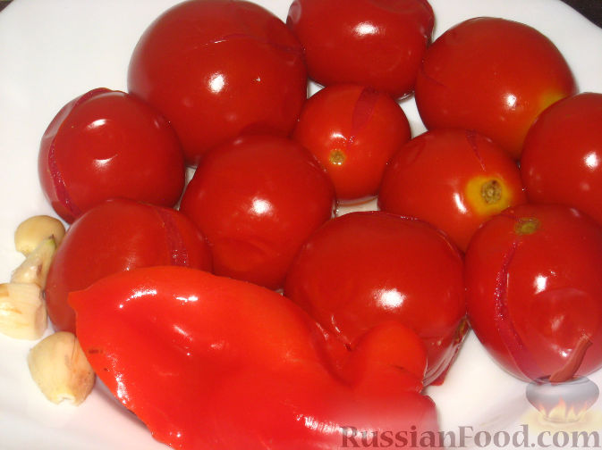 Рецепт Квашеные помидоры с перцем