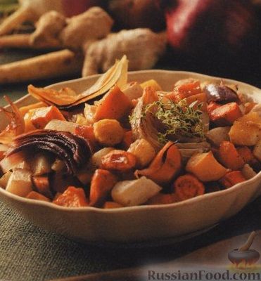 Рецепт Зимние овощи, запеченные в духовке