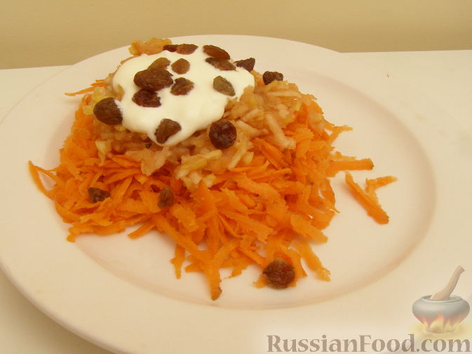 Рецепт Морковно-яблочный салат "Здоровье"
