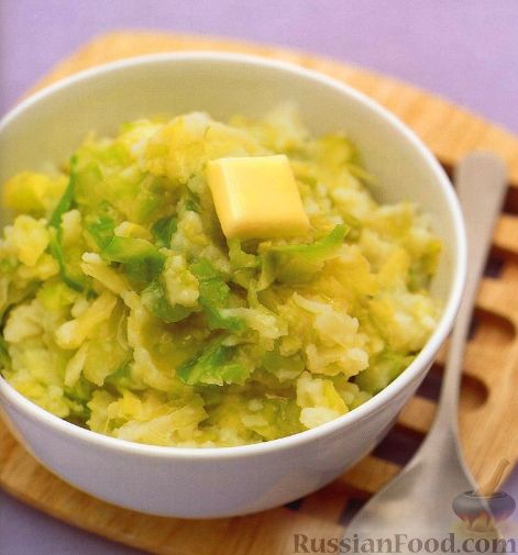 Рецепт Колканнон (картофельное пюре с капустой)