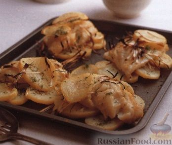 Рецепт Картофель, запеченный с лососем
