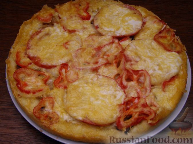 Рецепт Пицца из теста на кефире