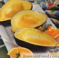 Фото к рецепту: Зимняя тыква, печенная с апельсиновым сиропом