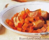 Фото к рецепту: Овощное рагу с тунцом, приготовленное в медленноварке