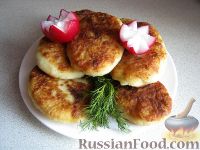 Фото к рецепту: Картофельные котлеты с грибами