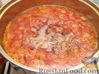 Фото приготовления рецепта: Постный красный борщ с фасолью - шаг №10