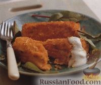 Фото к рецепту: Картофельно-рыбные крокеты со сливочным соусом