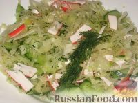 Фото к рецепту: Овощной салат с крабовыми палочками