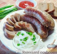 Фото к рецепту: Домашние колбаски из свинины и гречки