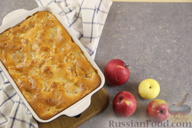 Яблочный пирог на сметане - рецепт автора Sasha Maximkina