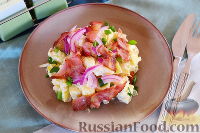 Фото к рецепту: Картофельный салат с луком и беконом