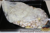 Фото приготовления рецепта: Кролик с картошкой и грибами в сметано-горчичном соусе - шаг №8