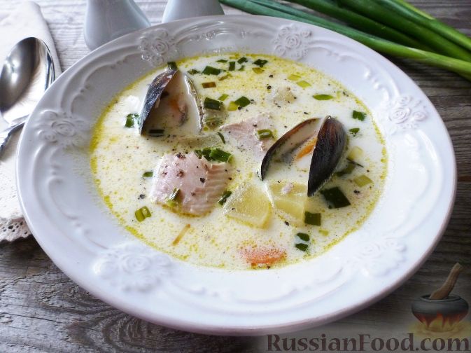 Суп-пюре морепродуктами