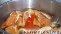 Фото приготовления рецепта: Маринованный болгарский перец с чесноком (на зиму) - шаг №5