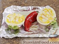Фото приготовления рецепта: Запечённые баклажаны с сыром и болгарским перцем - шаг №2