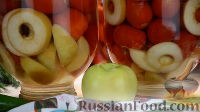 Фото к рецепту: Помидоры с яблоками на зиму (без уксуса, лимонной кислоты, аспирина)