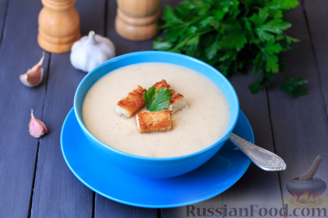Сырный суп-пюре с гренками, луком и зеленью рецепт – Французская кухня: Супы. «Еда»