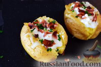 Фото приготовления рецепта: Картофель с сыром, беконом и сметаной (в микроволновке) - шаг №12