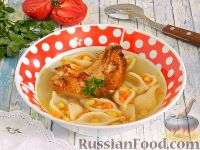 Фото к рецепту: Суп "Салоники" с макаронами и кукурузой